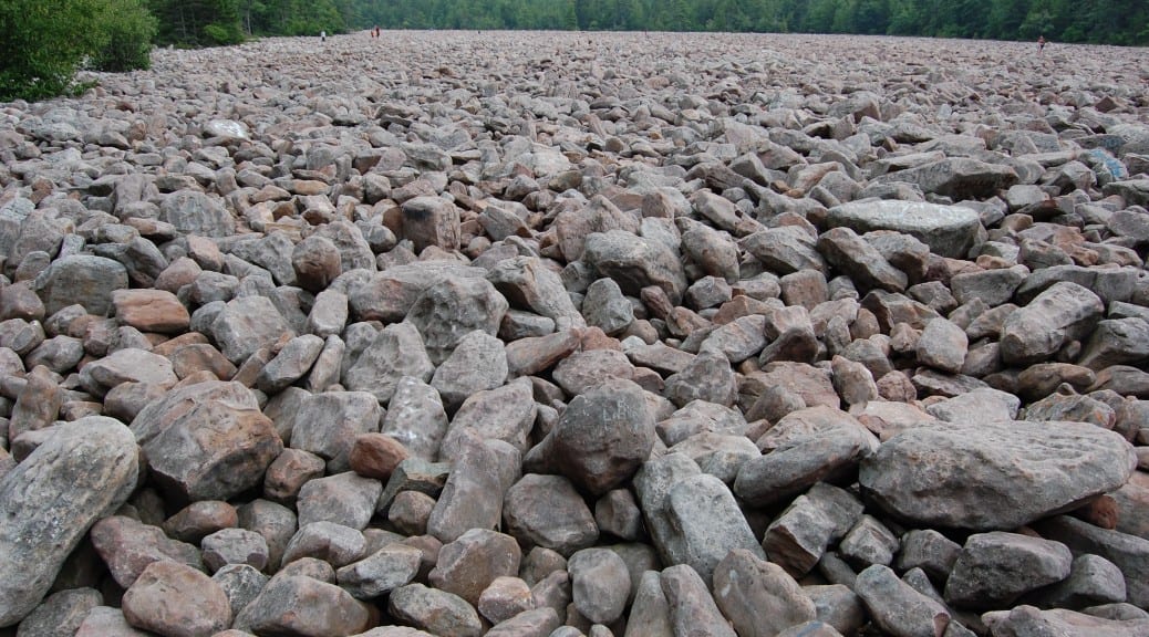 large field of rocks