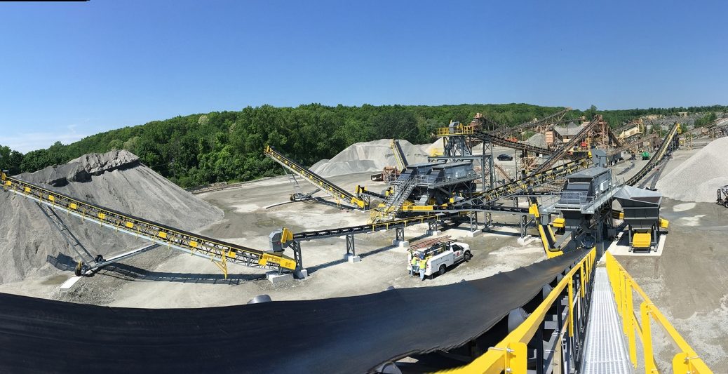 quarry with conveyors